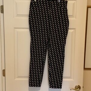 Ralph Lauren Black Pants with Tan Leopard Print